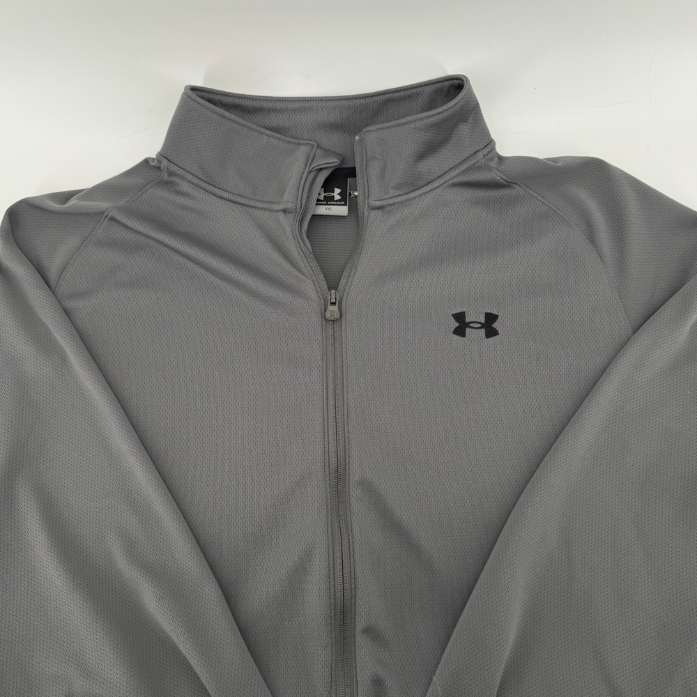Under Armour Mens Gray Full Zip Mock Neck Track Jacket‎ XXL 208186 FW101211677